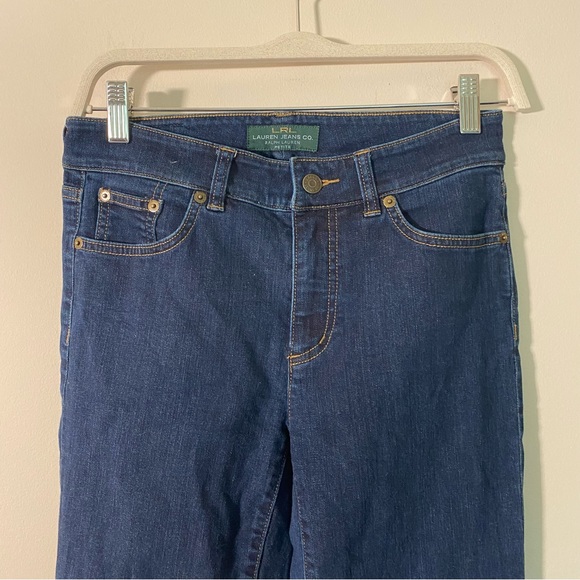 Lauren Ralph Lauren women’s dark wash stretch straight leg jeans size 4 petite - Picture 7 of 7